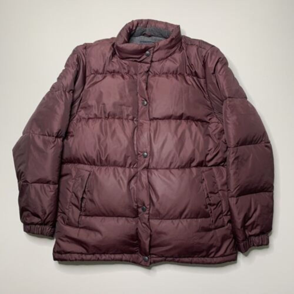 GAP Puffer Jacket Purple Eggplant Down Winter RN 54023 Size Medium - Mens